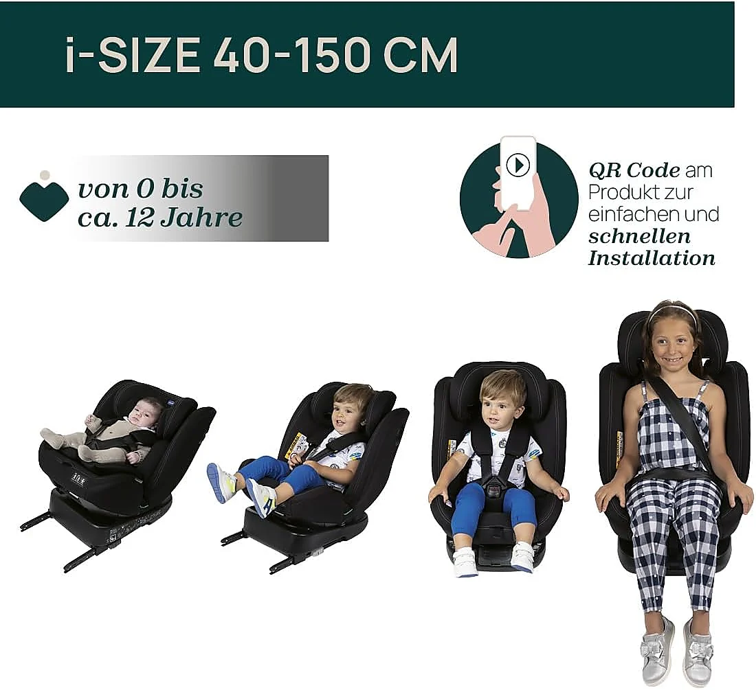 Chicco Unico EVO i-Size evolutiva de 40 a 150 cm desde recién nacido hasta 12 años