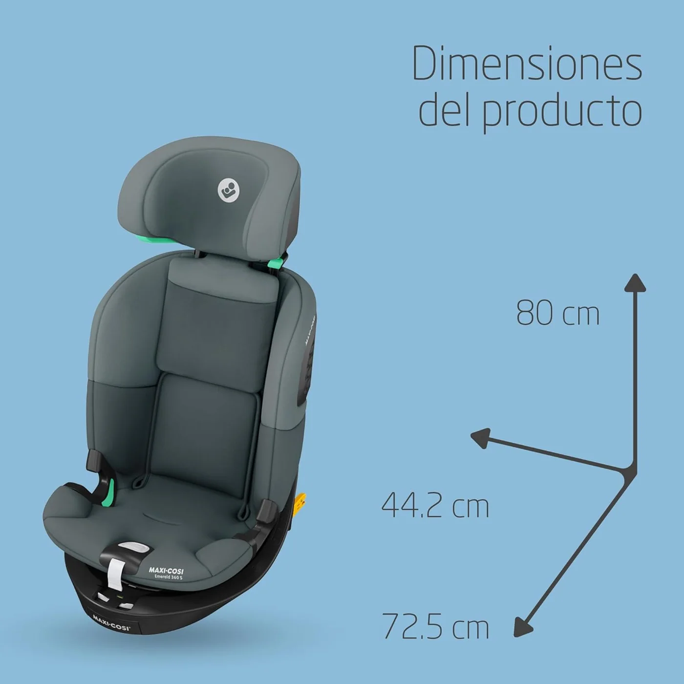 Maxi-Cosi Emerald 360 S i-Size dimensiones del producto