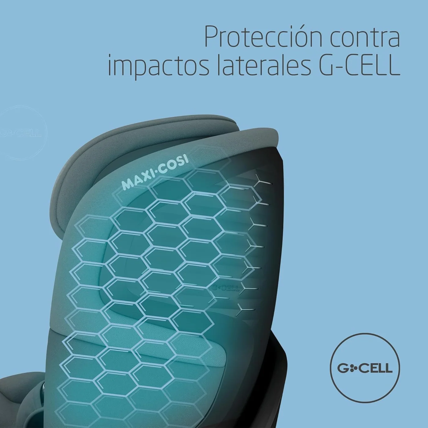 Maxi-Cosi Emerald 360 S i-Size detalle de protección lateral G-CELL