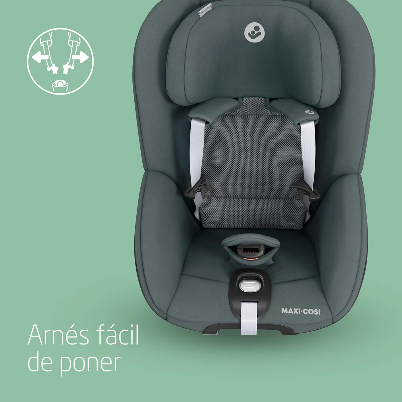 Arnés easy-in de la Maxi-Cosi Pearl 360 Pro con acolchado interior